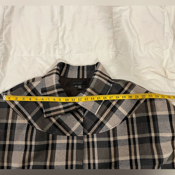 Zara Plaid Oversized Wool Cape - Picture 8 of 10